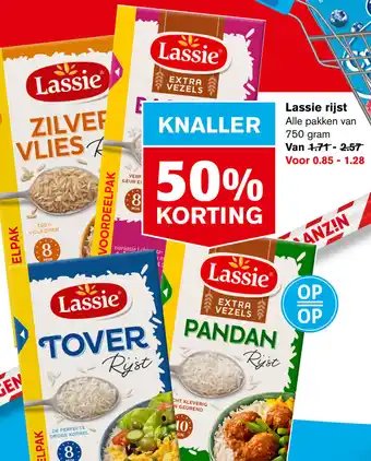 Hoogvliet Lassie rijst 750 g aanbieding