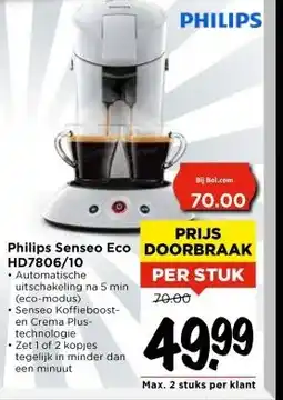 Vomar Voordeelmarkt Philips Senseo Eco HD7806/10 aanbieding