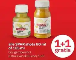 Spar alle SPAR shots 60 ml of 125 ml aanbieding