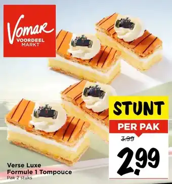 Vomar Voordeelmarkt Verse Luxe Formule 1 Tompouce aanbieding