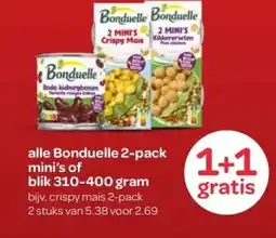 Spar alle Bonduelle 2-pack mini's of blik 310-400 gram aanbieding