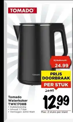 Vomar Voordeelmarkt Tomado Waterkoker TWK1708B aanbieding