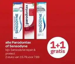 Spar alle Parodontax of Sensodyne aanbieding