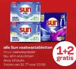 Spar alle Sun vaatwastabletten aanbieding