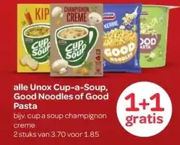 Spar alle Unox Cup-a-Soup, Good Noodles of Good Pasta aanbieding