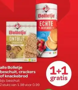 Spar alle Bolletje beschuit, crackers of knackebrod aanbieding