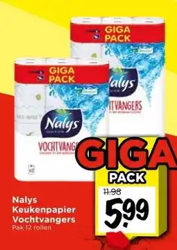 Vomar Voordeelmarkt Nalys Keukenpapier Vochtvangers aanbieding