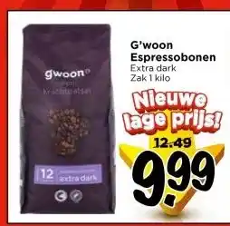 Vomar Voordeelmarkt G'woon Espressobonen aanbieding