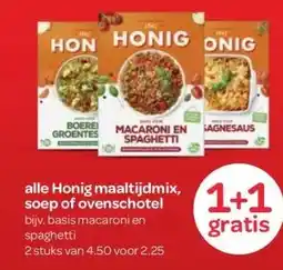Spar alle Honig maaltijdmix, soep of ovenschotel aanbieding