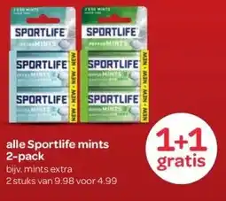 Spar alle Sportlife mints 2-pack aanbieding