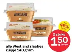 Spar alle Westland slaatjes kuipje 140 gram aanbieding