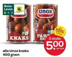 Spar alle Unox knaks aanbieding