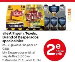 Spar alle Affligem, Texels, Brand of Desperados speciaalbier aanbieding