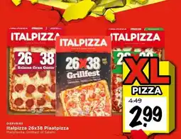 Vomar Voordeelmarkt DIEPVRIES Italpizza 26x38 Plaatpizza aanbieding