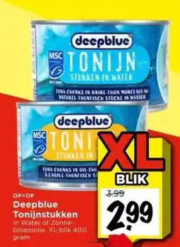 Vomar Voordeelmarkt Deepblue Tonijnstukken aanbieding