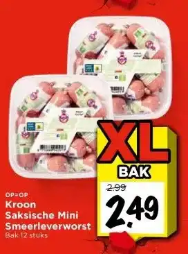 Vomar Voordeelmarkt Kroon Saksische Mini Smeerleverworst aanbieding