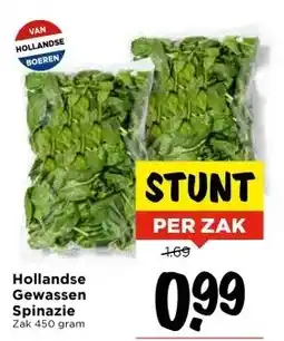 Vomar Voordeelmarkt Hollandse Gewassen Spinazie aanbieding