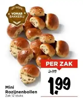 Vomar Voordeelmarkt Mini Rozijnenbollen aanbieding