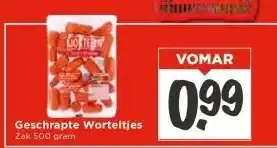 Vomar Voordeelmarkt Geschrapte Worteltjes aanbieding