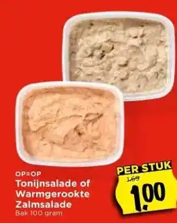 Vomar Voordeelmarkt Tonijnsalade of Warmgerookte Zalmsalade aanbieding