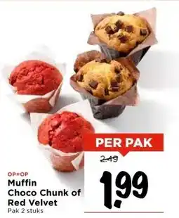 Vomar Voordeelmarkt Muffin Choco Chunk of Red Velvet aanbieding