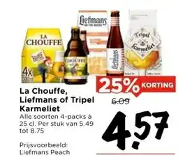 Vomar Voordeelmarkt La Chouffe, Liefmans of Tripel Karmeliet aanbieding