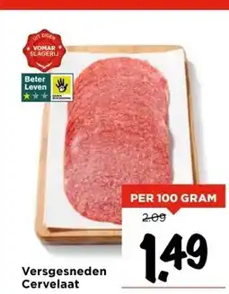Vomar Voordeelmarkt Versgesneden Cervelaat aanbieding