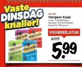 Vomar Voordeelmarkt Vergeer Kaas aanbieding