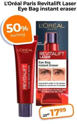 Trekpleister L'Oréal Paris Revitalift Laser Eye Bag instant eraser aanbieding