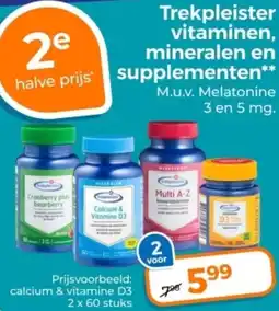 Trekpleister Trekpleister vitaminen, mineralen en supplementen aanbieding