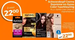 Trekpleister Schwarzkopf Creme Supreme en Syoss Color haarkleuring aanbieding
