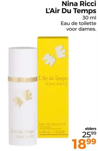 Trekpleister Nina Ricci L'Air Du Temps aanbieding
