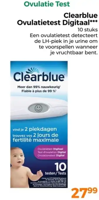 Trekpleister Clearblue Ovulatietest Digitaal aanbieding