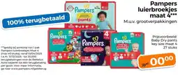 Trekpleister Pampers luierbroekjes maat 4 aanbieding