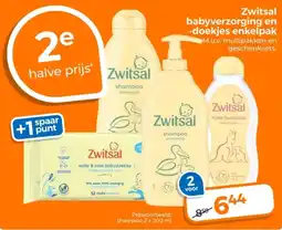 Trekpleister Zwitsal babyverzorging en doekjes enkelpak aanbieding