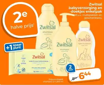Trekpleister Zwitsal babyverzorging en doekjes enkelpak aanbieding