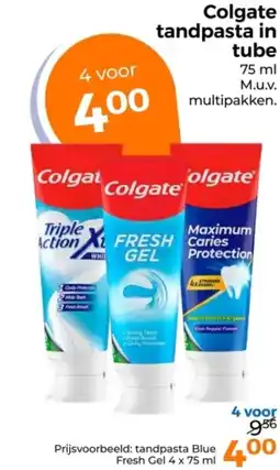 Trekpleister Colgate tandpasta in tube aanbieding