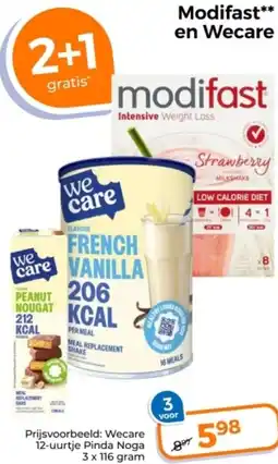 Trekpleister Modifast en Wecare aanbieding