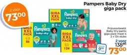 Trekpleister Pampers Baby Dry giga pack aanbieding