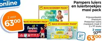 Trekpleister Pampers luiers en luierbroekjes maxi pack aanbieding