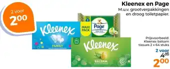 Trekpleister Kleenex en Page aanbieding
