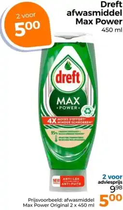 Trekpleister Dreft afwasmiddel Max Power aanbieding