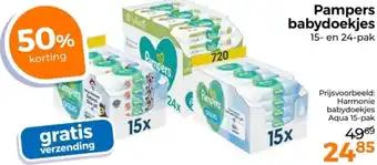 Trekpleister Pampers babydoekjes aanbieding