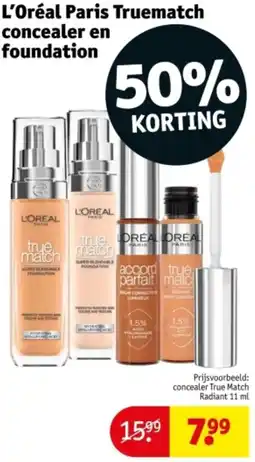 Kruidvat L'Oréal Paris Truematch concealer en foundation aanbieding