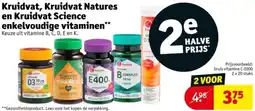 Kruidvat Kruidvat, Kruidvat Natures en Kruidvat Science enkelvoudige vitaminen aanbieding