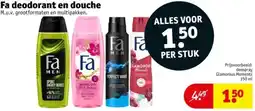 Kruidvat Fa deodorant en douche aanbieding