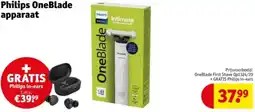 Kruidvat Philips OneBlade apparaat aanbieding
