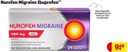 Kruidvat Nurofen Migraine Ibuprofen aanbieding