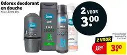 Kruidvat Odorex deodorant en douche aanbieding