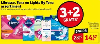 Kruidvat Libresse, Tena en Lights By Tena assortiment aanbieding